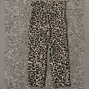 art class Girls’ Leopard Print High-Waisted Capri Leggings